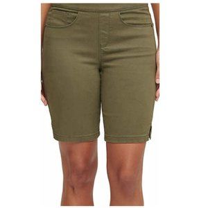NWT DKNY Jeans Women's Comfort Stretch Pull-On Bermuda Short Olive XS S M L $65